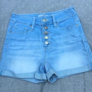 blue jean shorts
